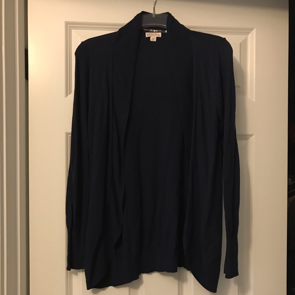 Women’s open front navy cardigan
